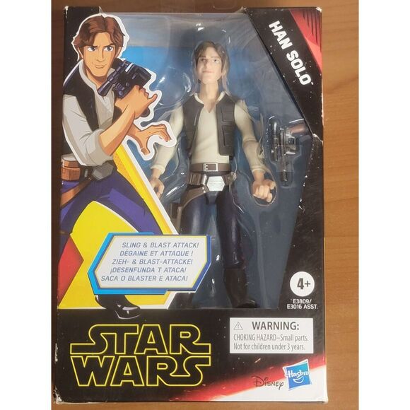 Star Wars Galaxy of Adventures Han Solo Sling & Blast Attack! by Hasbro #A61 - Picture 4 of 4